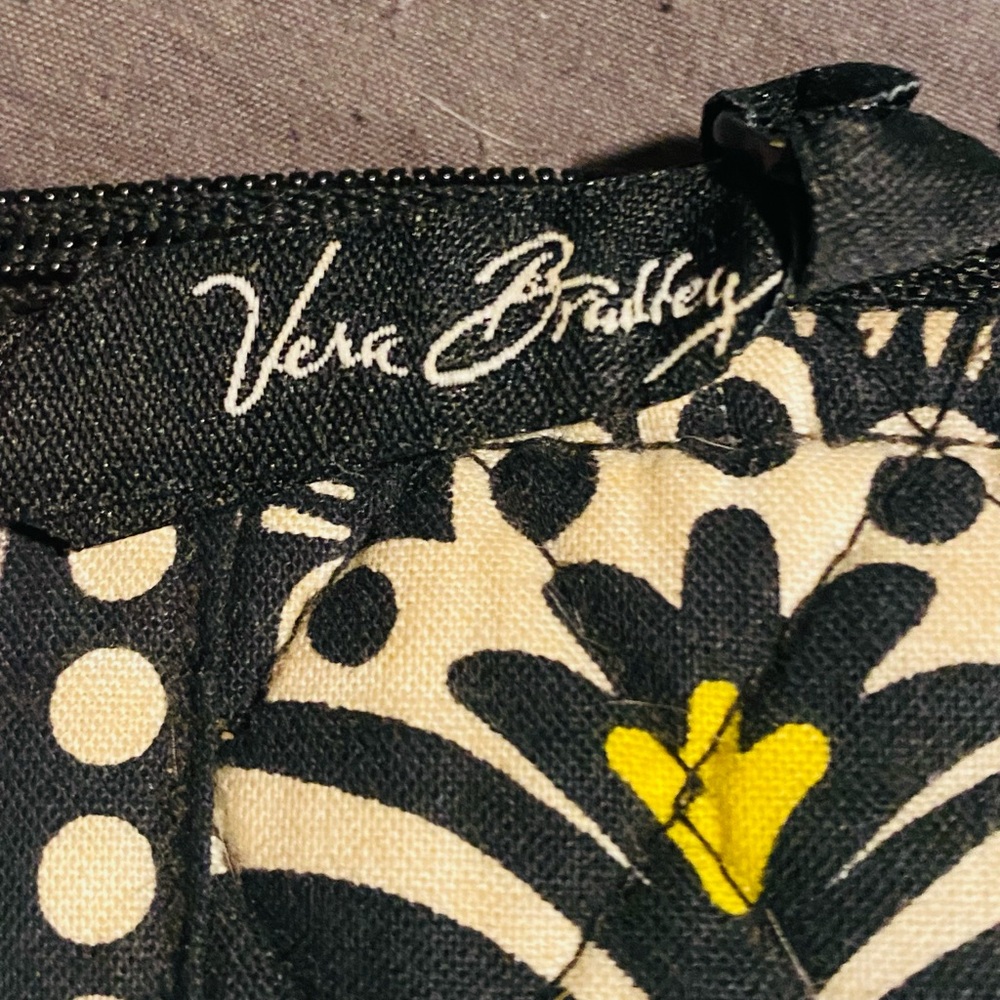 Small Vintage Vera Bradley “Fanfare” Cosmetic/Makeup Travel Bag - Picture 2 of 3